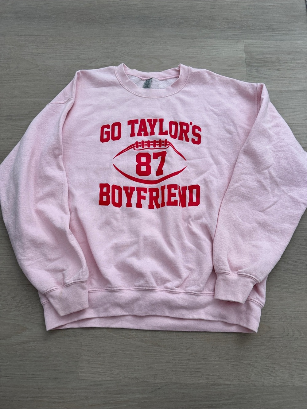 Pink 'Go Taylor's Boyfriend' Graphic Sweatshirt